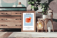 Negroni Cocktail Wall Art