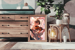 Young Anime Boy Playing violin Wall  Art