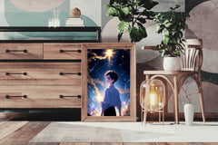 Portrait of Anime character with Stars Anime Wall  Art