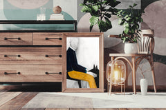 Sketch Wall Art of Man Sitting with Dog - beink online art store