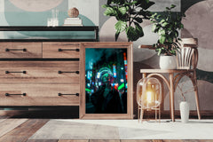 Woman In Neon Cyberpunk Clothes Wall Art - beink online art store