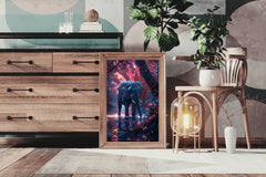 Abstract African Bush Elephant Animal Wall Art