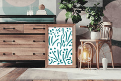 Teal Splatters Canvas Wall Art