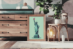 Statue of Liberty Holding Wine Wall Art