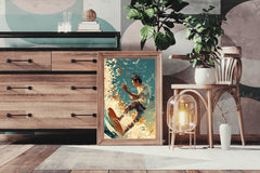 Skiing On Musical Notes Wall Art