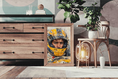 Casket Hat Yellow Wall Art