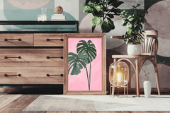 Monstera Deliciosa Plant Drawing Wall Art