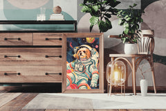 Bichon Frise Dog With a Futuristic Spacesuit Artwork - beink online art store