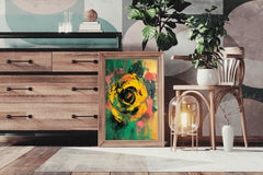 Yellow Rose Painting Wall Art