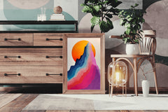 Colorful Layered Sunrise Wall Art