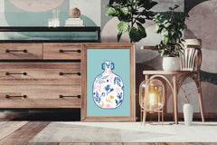 Vase With Flower Design Wall Art