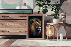 Painting of Volcanic Lion Head Wall Art