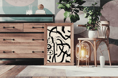 Black Ink Scribble Modern Wall Art - beink online art store