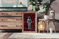 Astronaut Laying in a Bed of Roses Digital Artwork