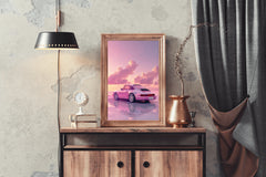 Porsche911 Pink Wall Art