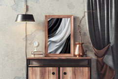 Curtains Black & White Wall Art