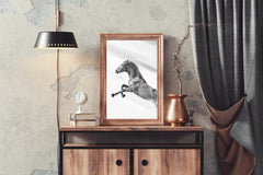 Sorrel Horse Black & White Wall Art