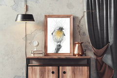 Black Pen and Ink Bird Illustration Wall Art - beink online art store