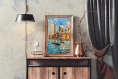 Watercolor Painting Of Venice Italy Wall Art