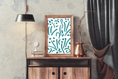 Teal Splatters Canvas Wall Art