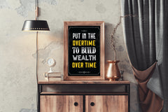 Build Wealth Over Time Investing Motivational Wall Art