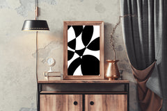 Black and White Graphic Pattern Wall Art