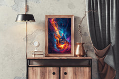 Water And Fire Electronic Guitar Wall Art