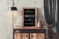 Hustle Verb Motivational Wall Art - beink online art store