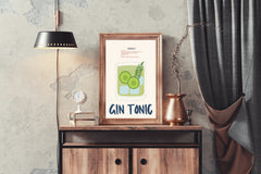 Gin and Tonic Cocktail Wall Art