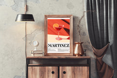 Red Martinez cocktail Wall Art