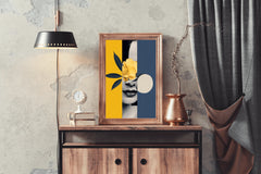 Modern Lady With Flower Abstract Wall Art