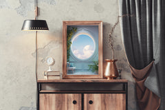 Window With Magical Landscape View  Anime Wall Art