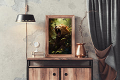 Roaring Liger Animal Wall Art