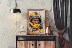 Casket Hat Yellow Wall Art