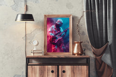 Black Guitarist Wall Art