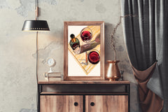 Glass of Champagne and Wine Wall Art