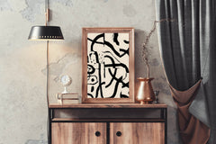 Black Ink Scribble Modern Wall Art - beink online art store