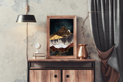 Marbled Mountain Modern Wall Art