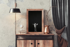 Northern Giraffe Black & White Wall Art