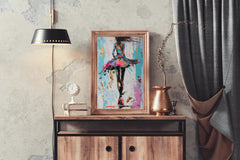 Oil Painting Of A Dancing Girl Wall Art