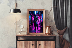 Neon Ninja Warrior Cyberpunk - beink online art store