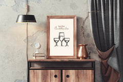 Different Sizes of Drinking Cups Wall Art