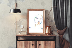 The Woman Pale Face Wall Art