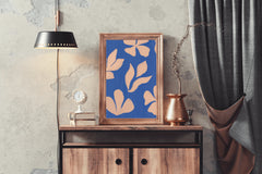 Productive Blue Leaves Wall Art