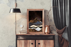 Marbled Peaks Modern Wall Art