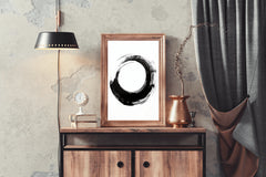 Black Inked Circle Modern Wall Art