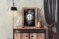 Rolex Watch With Dark Background Wall Art