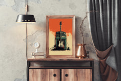 Radio Electric Guitar Wall Art