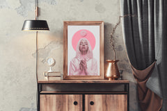 Lady in Pink Modern Wall Art