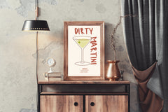 Dirty Martini Cocktail Wall Art